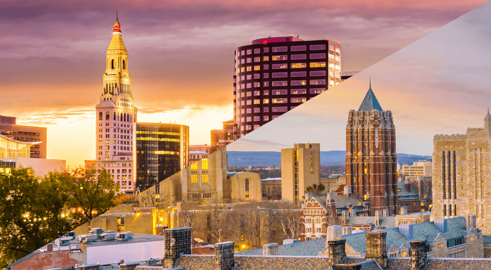 Hartford and New Haven Connecticut